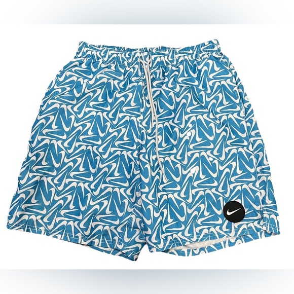 Nike Other - Nike Swoosh Union Blue All Over Print Swim Trunks Men’s Large Rare